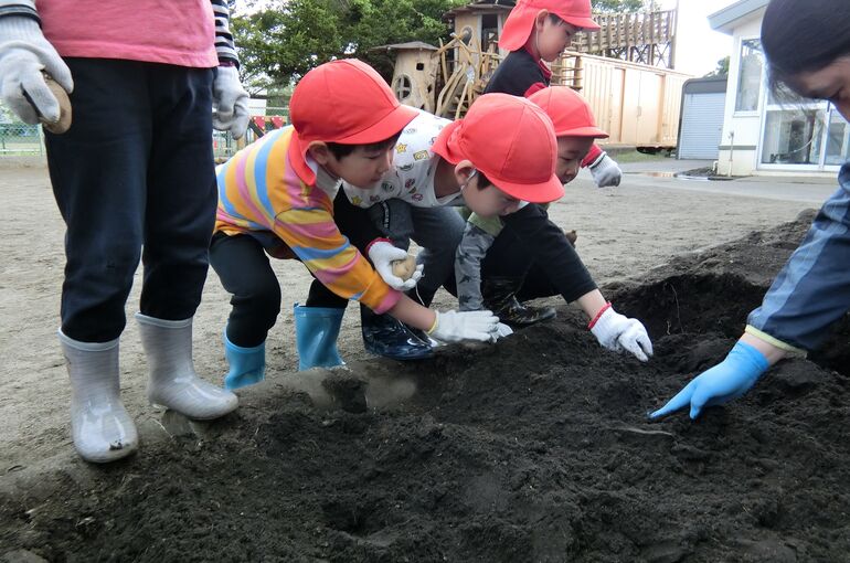 穴を掘ってー